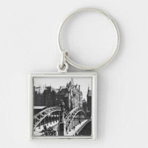 Brücke im Speicherstadt Hamburg, c.1910 Schlüsselanhänger