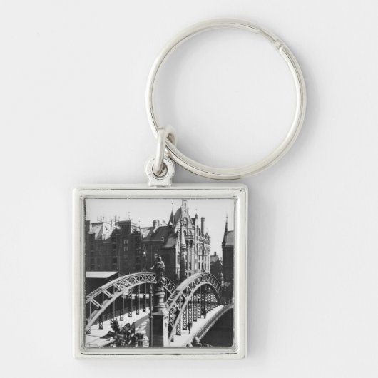 Brücke im Speicherstadt Hamburg, c.1910 Schlüsselanhänger (Vorne)
