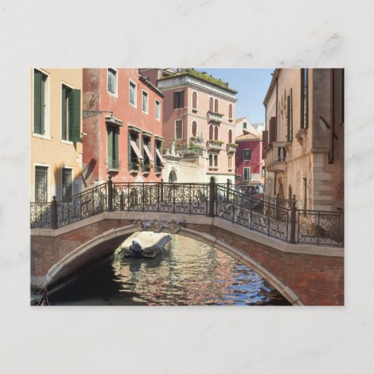 Brücke im Venedig-Kanal Postkarte (Vorderseite)