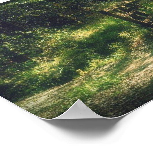 Brücke im Wald Poster (Ecke)