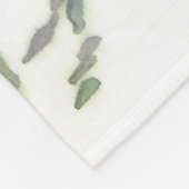 Brücke im Winter Aquarell Fleecedecke (Ecke)