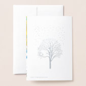 Brücke im Winter Aquarell Folienkarte (Rückseite mit Umschlag)