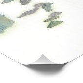 Brücke im Winter Aquarell Fotodruck (Ecke)