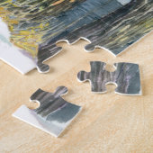 Brücke im Winter Aquarell Puzzle (Seite)