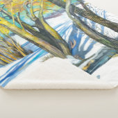 Brücke im Winter Aquarell Sherpadecke (3/4)