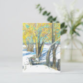 Brücke im Winter Feiertagspostkarte (Stehend Vorderseite)
