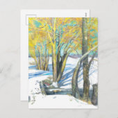 Brücke im Winter Feiertagspostkarte (Vorne/Hinten)