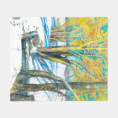 Brücke im Winter Fleecedecke (Vorderseite (Horizontal))