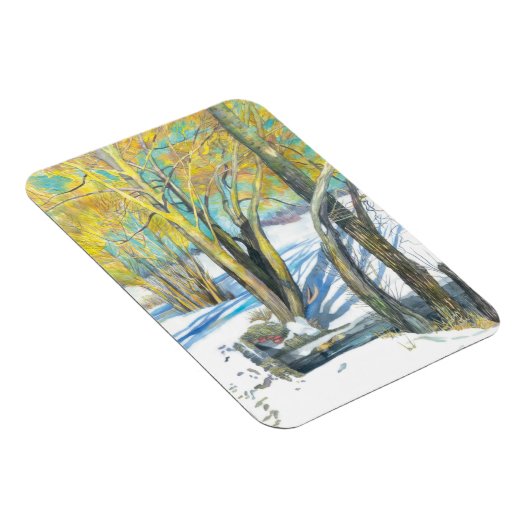 Brücke im Winter Magnet (Rechte Seite)