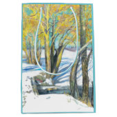 Brücke im Winter Mittlere Geschenktüte (Vorderseite)