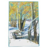 Brücke im Winter Mittlere Geschenktüte (Rückseite)