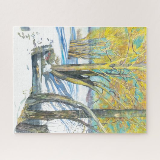 Brücke im Winter Puzzle (Horizontal)