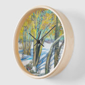 Brücke im Winter Uhr (Winkel)