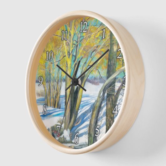 Brücke im Winter Uhr (Winkel)