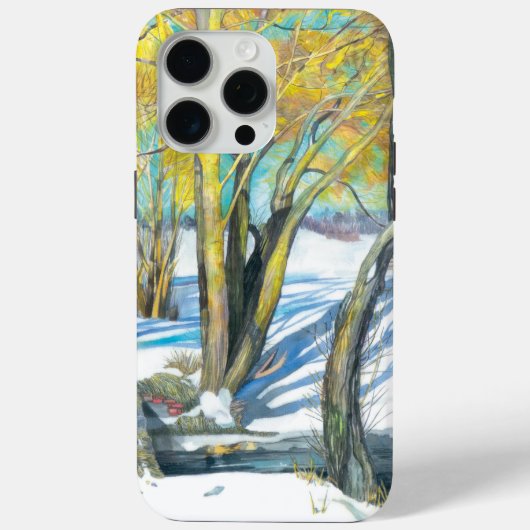 Brücke im Winter Wasserfarbe Case-Mate iPhone Hülle (Rückseite)