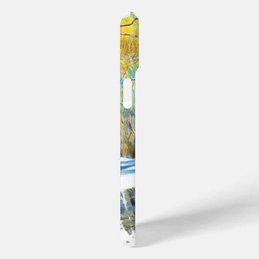 Brücke im Winter Wasserfarbe Case-Mate iPhone Hülle (Rückseite / Rechts)