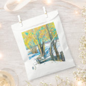 Brücke im Winter Wasserfarbe Geschenktütchen (Ausgeschnitten)