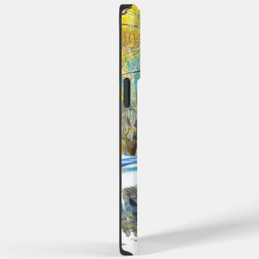 Brücke im Winter Watercol Malerei Case-Mate iPhone Hülle (Rückseite / Rechts)