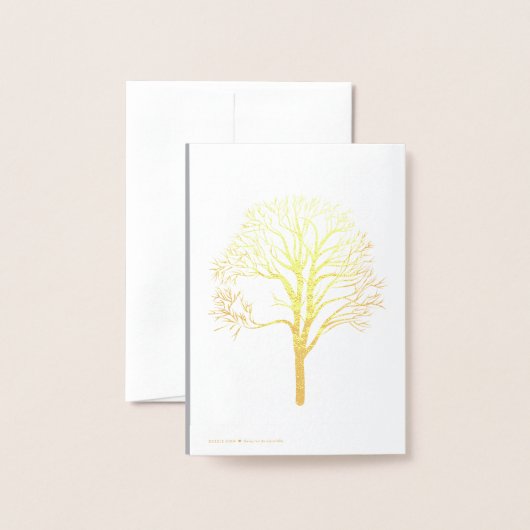 Brücke im Winter Watercol Malerei Folienkarte (Rückseite mit Umschlag)