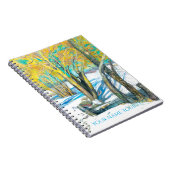 Brücke im Winter Watercol Malerei Notizblock (Rechte Seite)