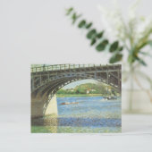 Brücke in Argenteuil bei Gustave Caillebotte Postkarte (Stehend Vorderseite)