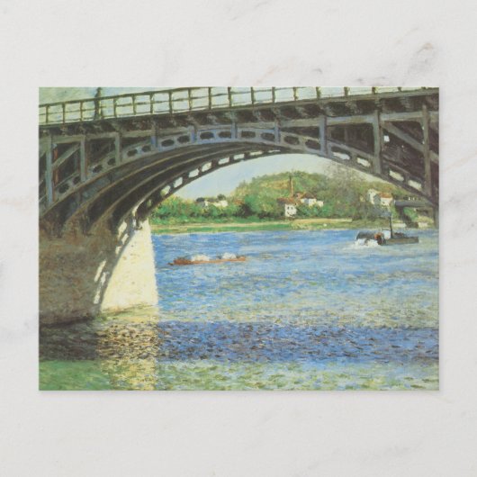 Brücke in Argenteuil bei Gustave Caillebotte Postkarte (Vorderseite)