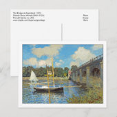Brücke in Argenteuil von Claude Monet Postkarte (Vorne/Hinten)