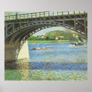 Brücke in Argenteuil von Gustave Caillebotte Poster