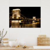 Brücke in Budapest Poster (Küche)