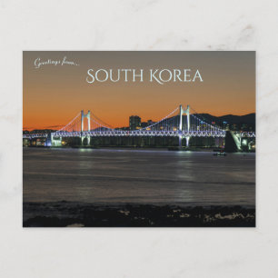 Brücke in Busan Südkorea Postkarte