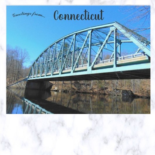 Brücke in Canterbury Connecticut Postkarte