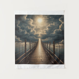 Brücke in den Himmel Wandteppich
