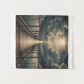 Brücke in den Himmel Wandteppich (Vorderseite (Horizontal))