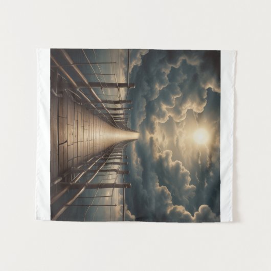 Brücke in den Himmel Wandteppich (Vorderseite (Horizontal))