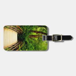 Brücke in den Wald, Pazifischer Nordwesten Gepäckanhänger