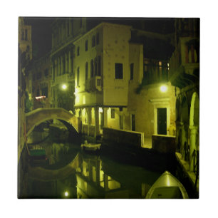 Brücke in der Nacht Venedig Fliese