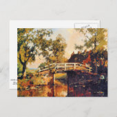 Brücke in der Nähe von Anwesen Linschoten, Kunstma Postkarte (Vorne/Hinten)