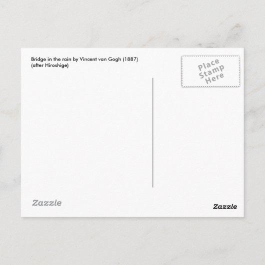 Brücke in der Regen-Postkarte Postkarte (Rückseite)