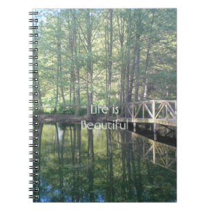 Brücke in der Wiese Notizblock