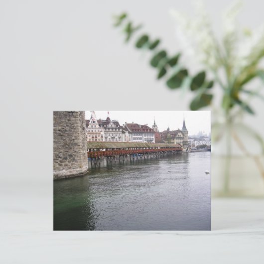 Brücke in Interlocken Postkarte (Stehend Vorderseite)