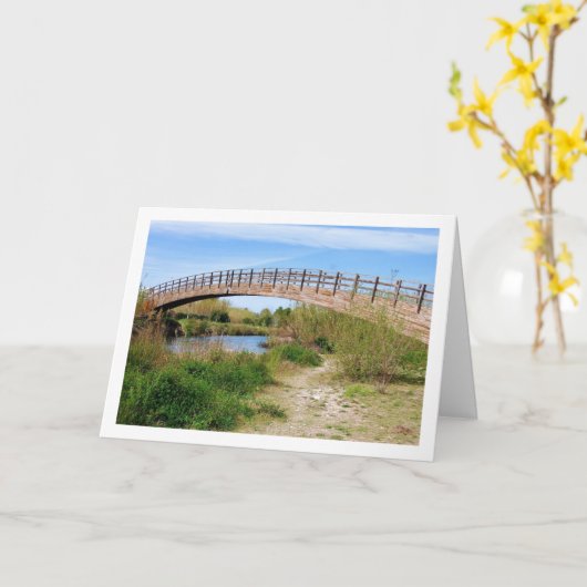 Brücke in Riba-roja de Túria, spanische Stadt Karte (Gelbe Blume)