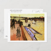 Brücke in Trinquetaille, Vincent Van Gogh Postkarte (Vorne/Hinten)