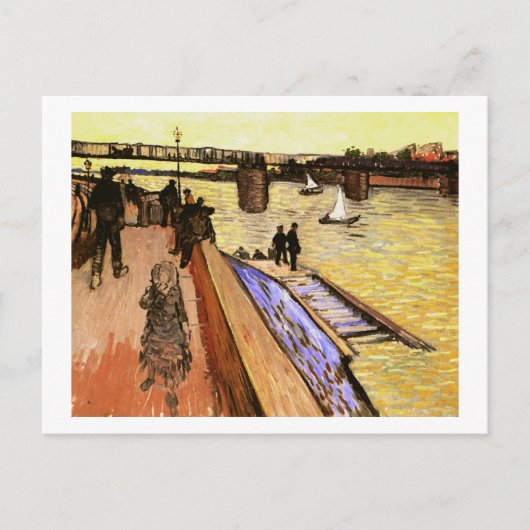 Brücke in Trinquetaille, Vincent Van Gogh Postkarte (Vorderseite)