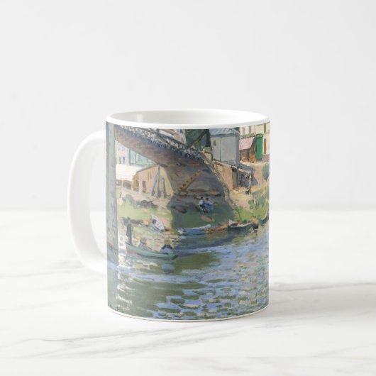 Brücke in Villeneu von Sisley Impressionist Paint Kaffeetasse (Vorderseite Links)