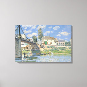 Brücke in Villeneu von Sisley Impressionist Paint Leinwanddruck