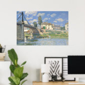 Brücke in Villeneu von Sisley Impressionist Paint Poster (Heimbüro)