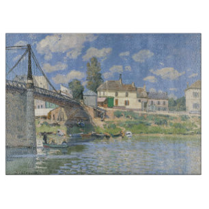 Brücke in Villeneu von Sisley Impressionist Paint Schneidebrett