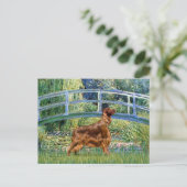 Brücke - Irischer Setter 3 Postkarte (Stehend Vorderseite)