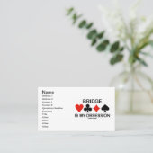 Brücke ist meine Obsession Visitenkarte (Stehend Vorderseite)