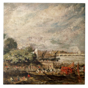 Brücke John Constables Waterloo von oben Fliese